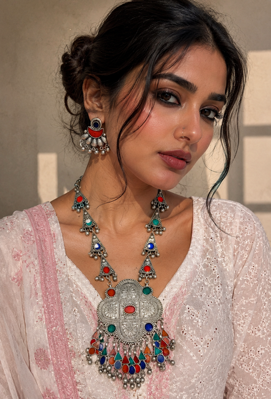 Afsana afghani necklace set