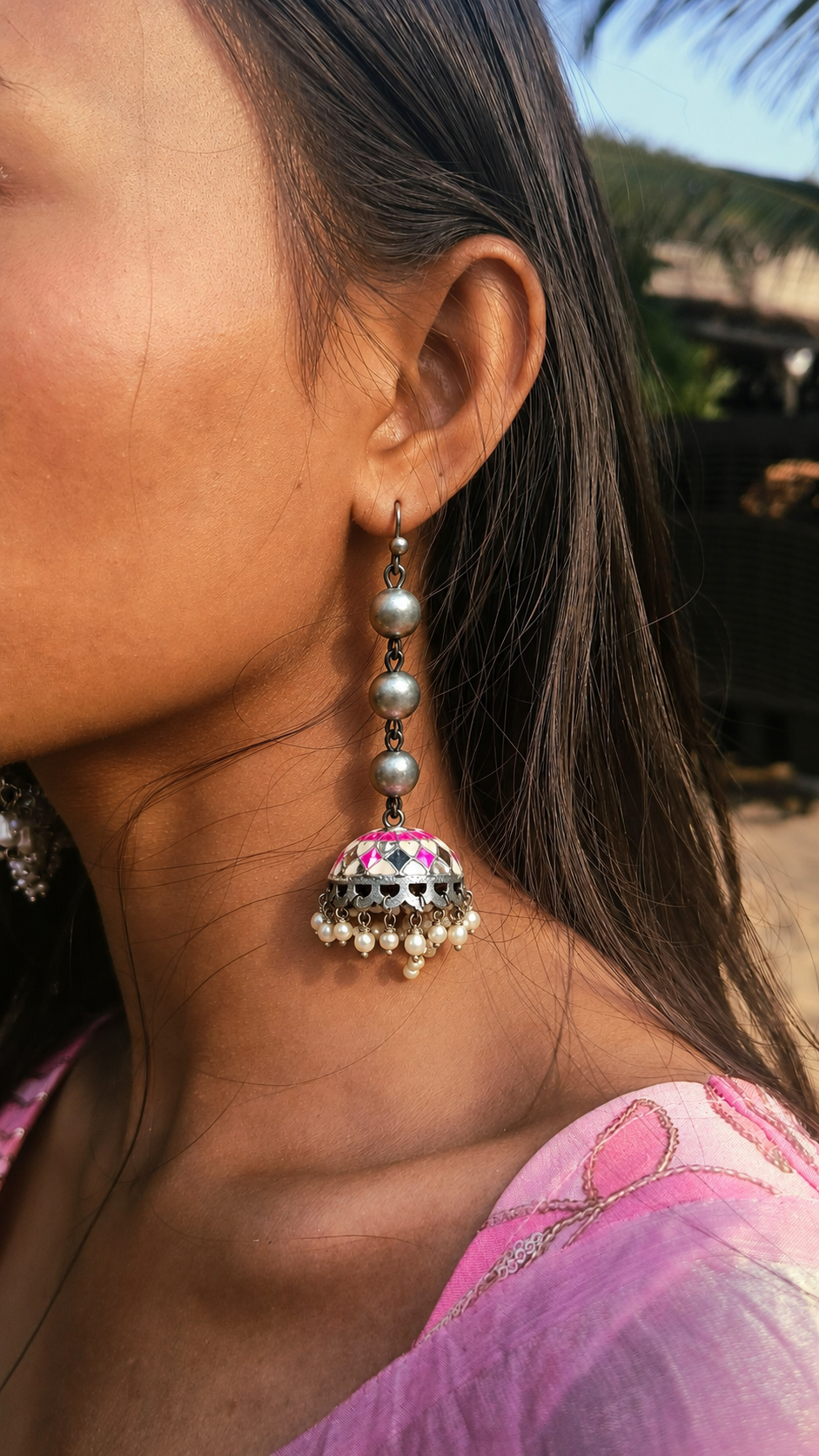 Chandrika jhumkas