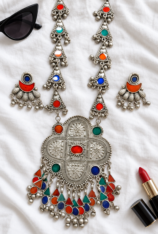 Afsana afghani necklace set