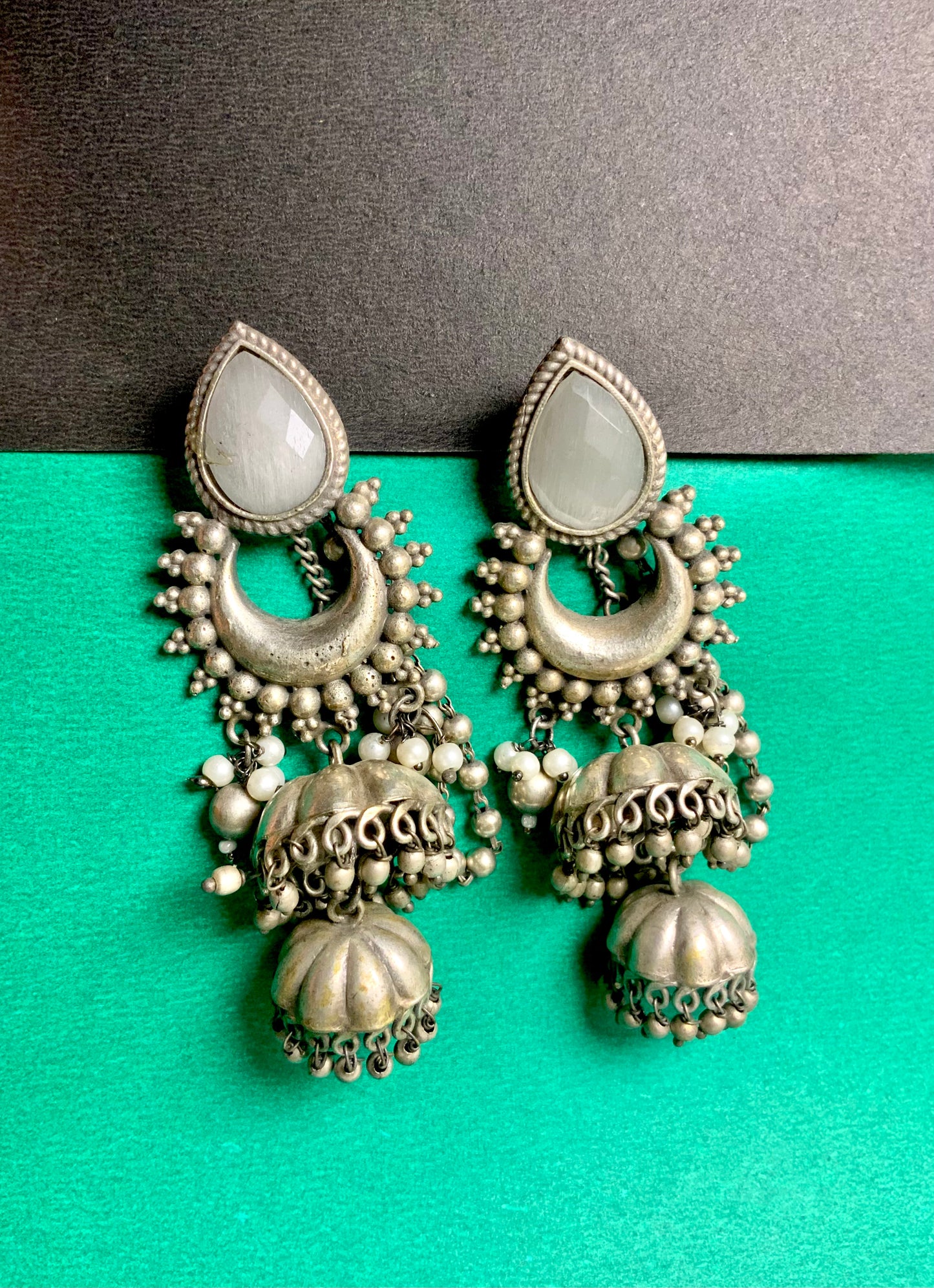 Chandani jhumkas