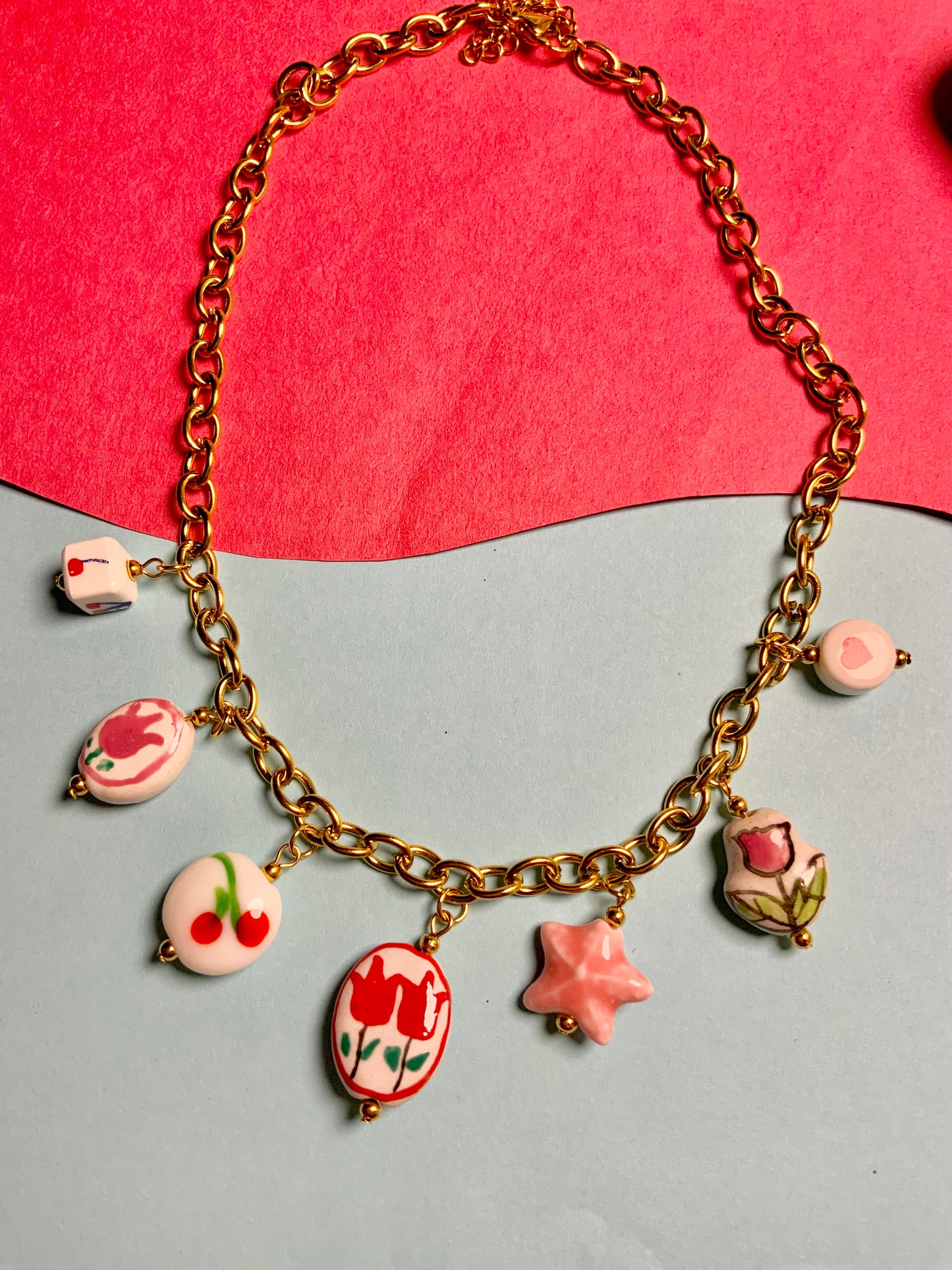 Charm collector necklace