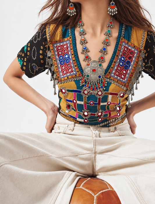 Afsana afghani necklace set