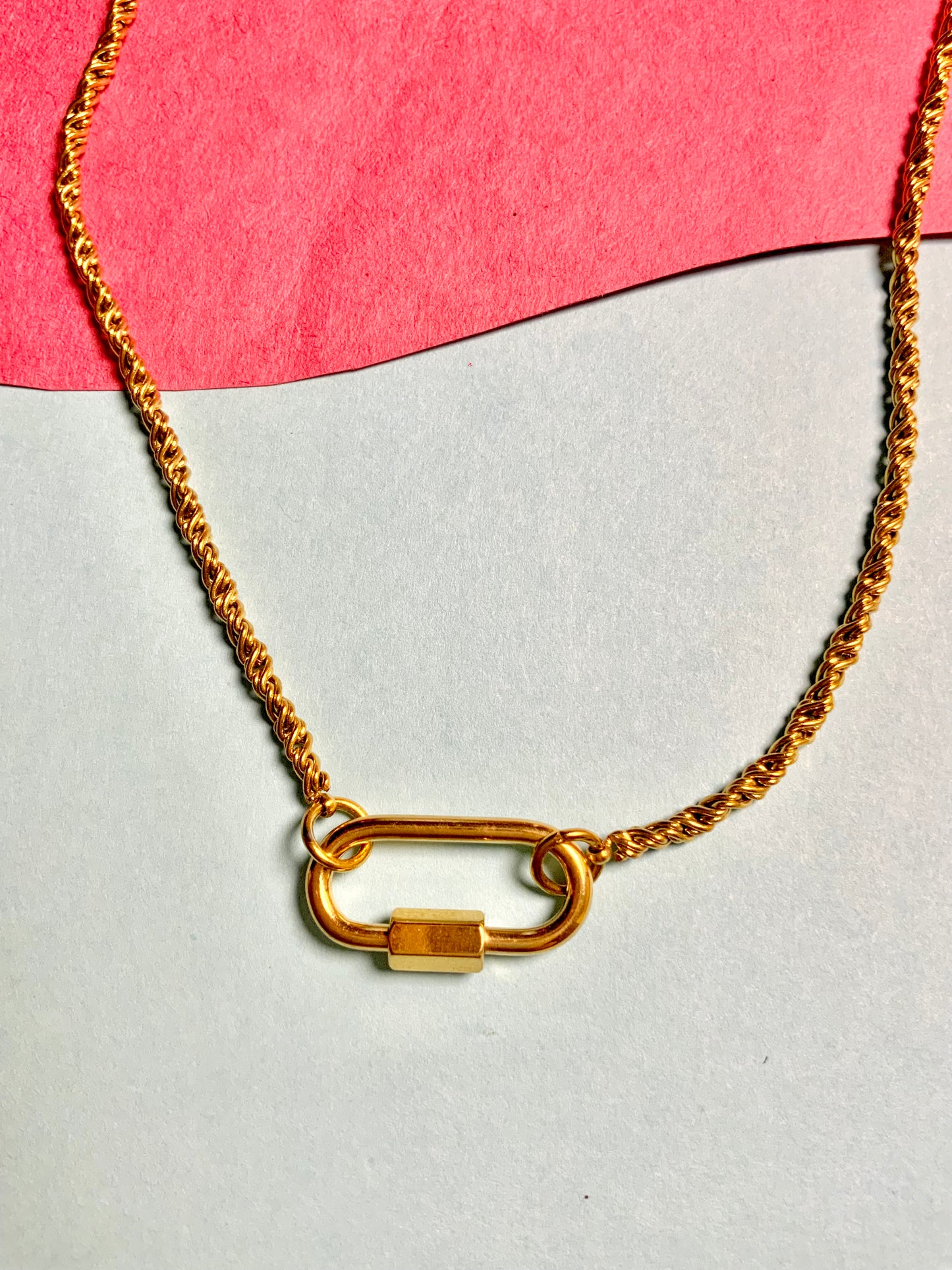 Carabiner rope necklace
