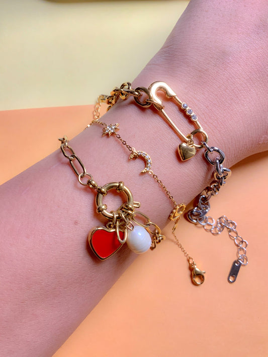 Emo love bracelet